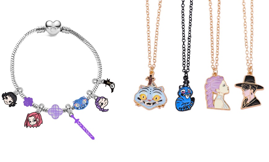 Image 2: KPop Demon Hunter Themed Necklace and Bracelet Set – 5 Pieces
