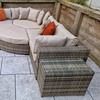 Image 2: Autumn Leaves Geneva Large Rattan Modular Corner Sofa 