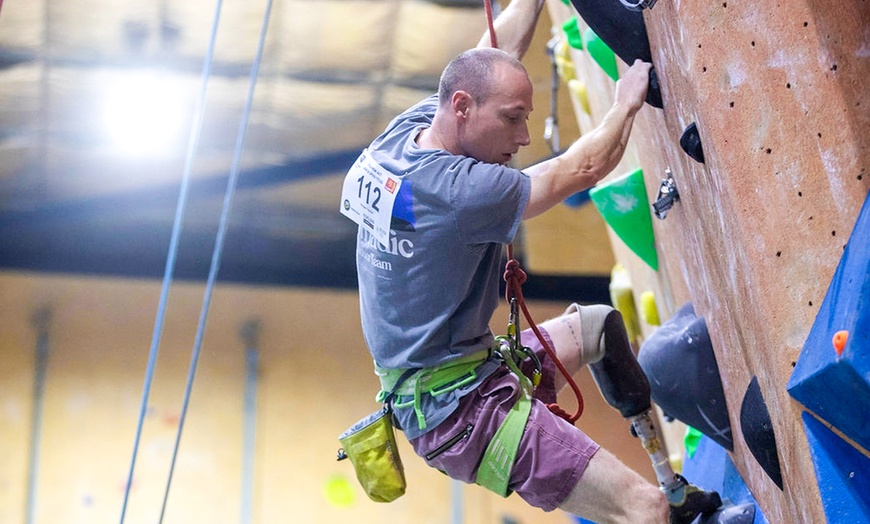 Image 1: All Day Climbing Pass with Equipment for One Child, Adult, or a Family