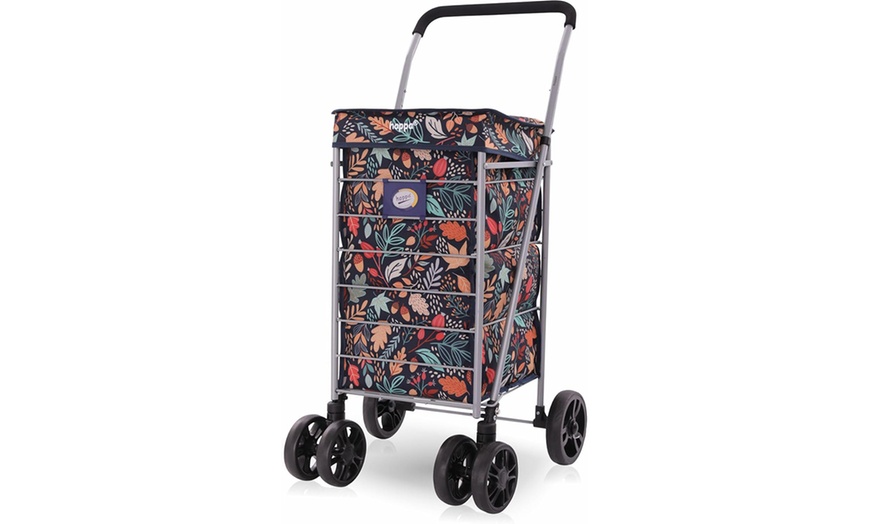 Image 14: Hoppa Lightweight Four or Six Wheel Folding Shopping Trolley