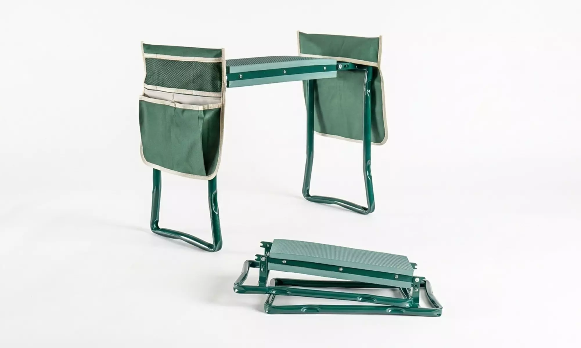 Klappbarer Garten-Kniehocker mit Taschen