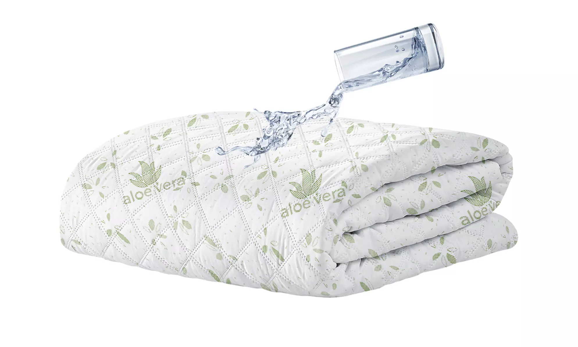 Surmatelas  "Udry" White Classic Waterproof, Aloe Vera ou Bambou