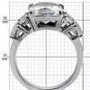 Image 2: Women's Radiant Cut CZ Stainless Steel Engagement Ring - 9.50 Carat Total