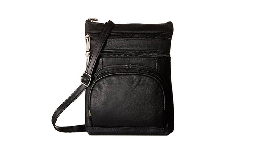 Image 2: Women's Genuine Leather Crossbody