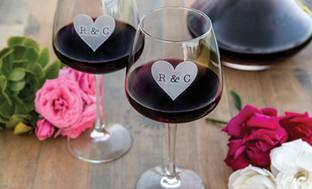 image for Up to 54% Off Custom-Etched Monogram Wineglasses