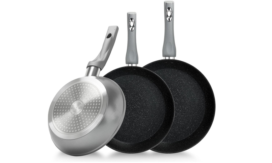 Image 8: Juego de 3 sartenes con revestimiento de mármol, de RoyaltyLine