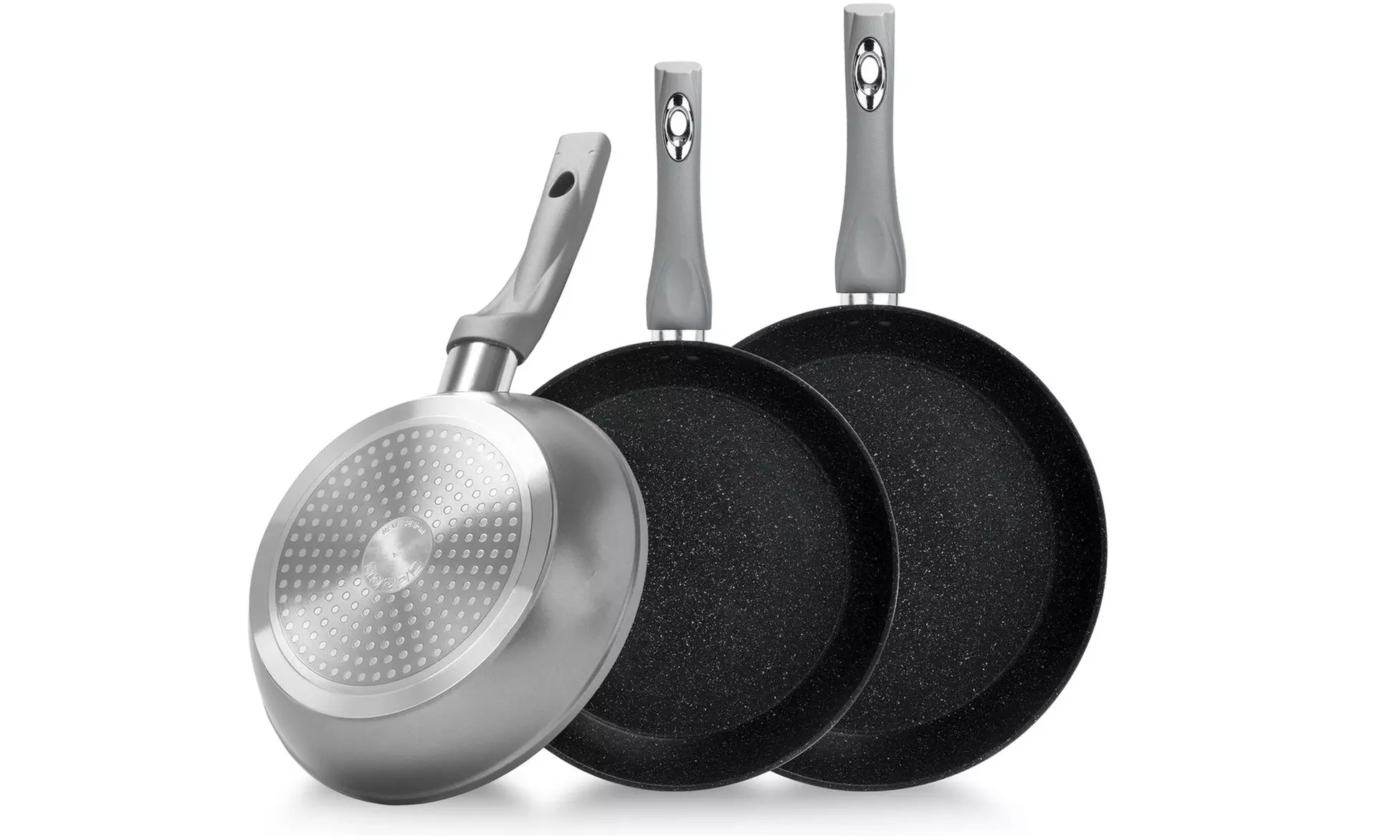 Juego de 3 sartenes con revestimiento de mármol, de RoyaltyLine