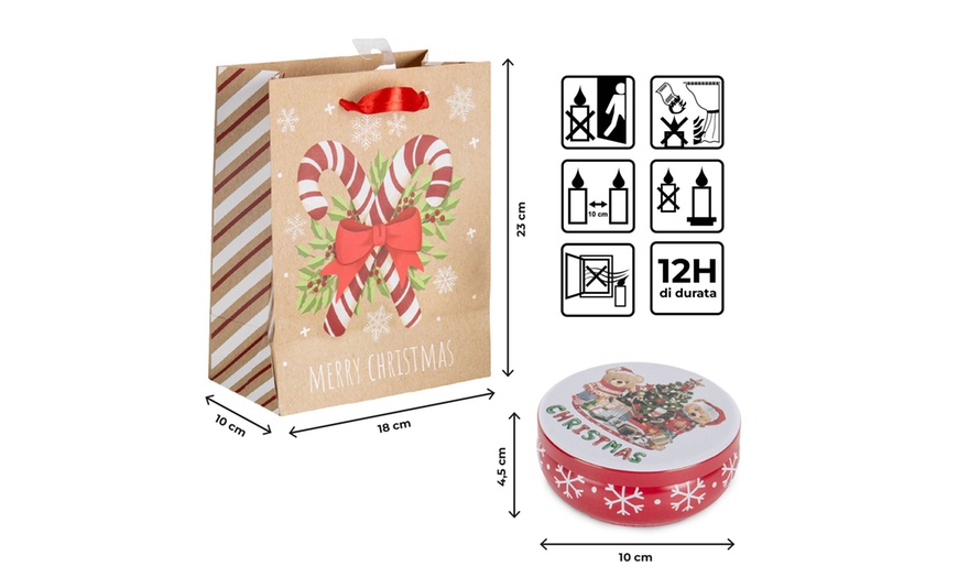 Image 4: Set di 4 candele profumate con borsa regalo