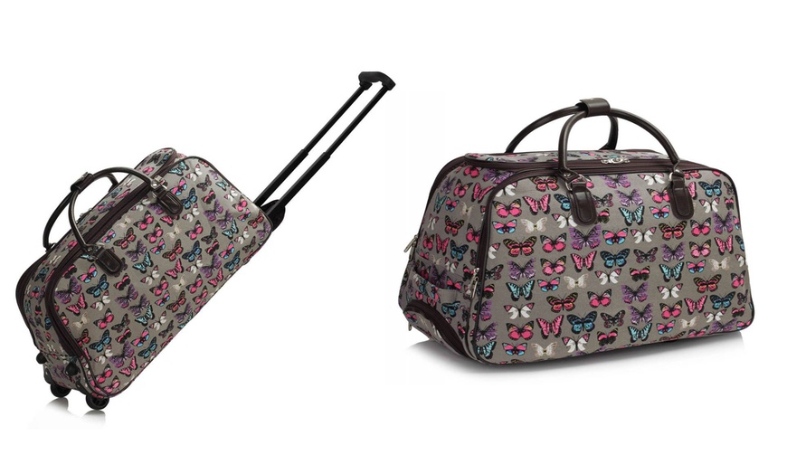 Image 3: Butterfly Wheeled Holdall Bag 