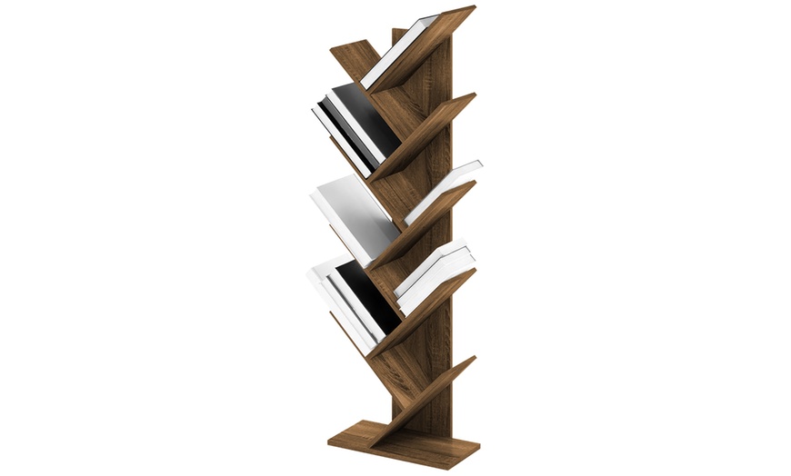 Image 13: Bibliothèque arborescente en bois avec 9 tablettes