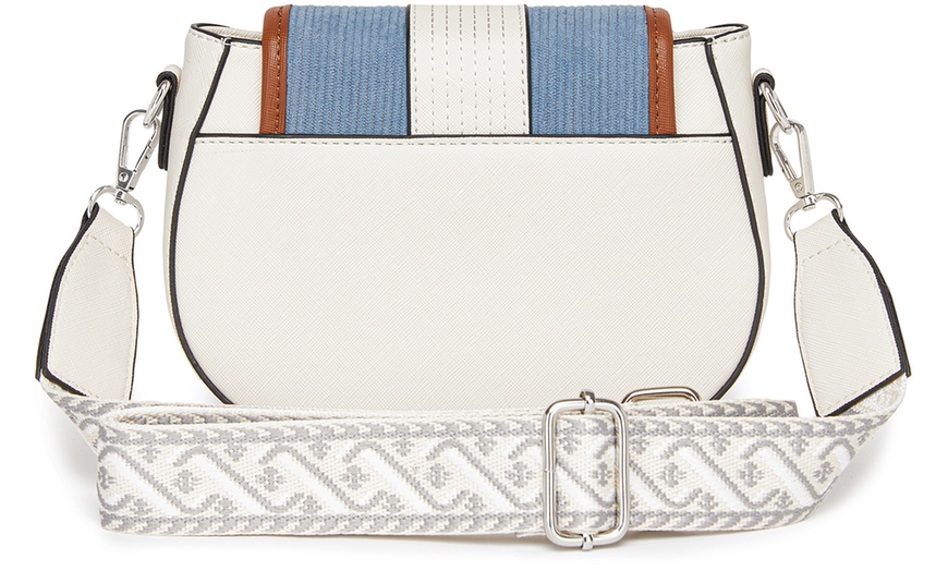 Image 3: Miss Lulu Women’s Crossbody Bag with Flap and Adjustable Strap