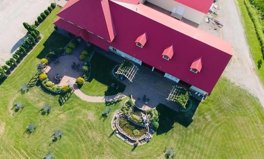 Image 7: Wine Flights, Hungarian Pizza, & Souvenir Wine Glasses for Two or Four