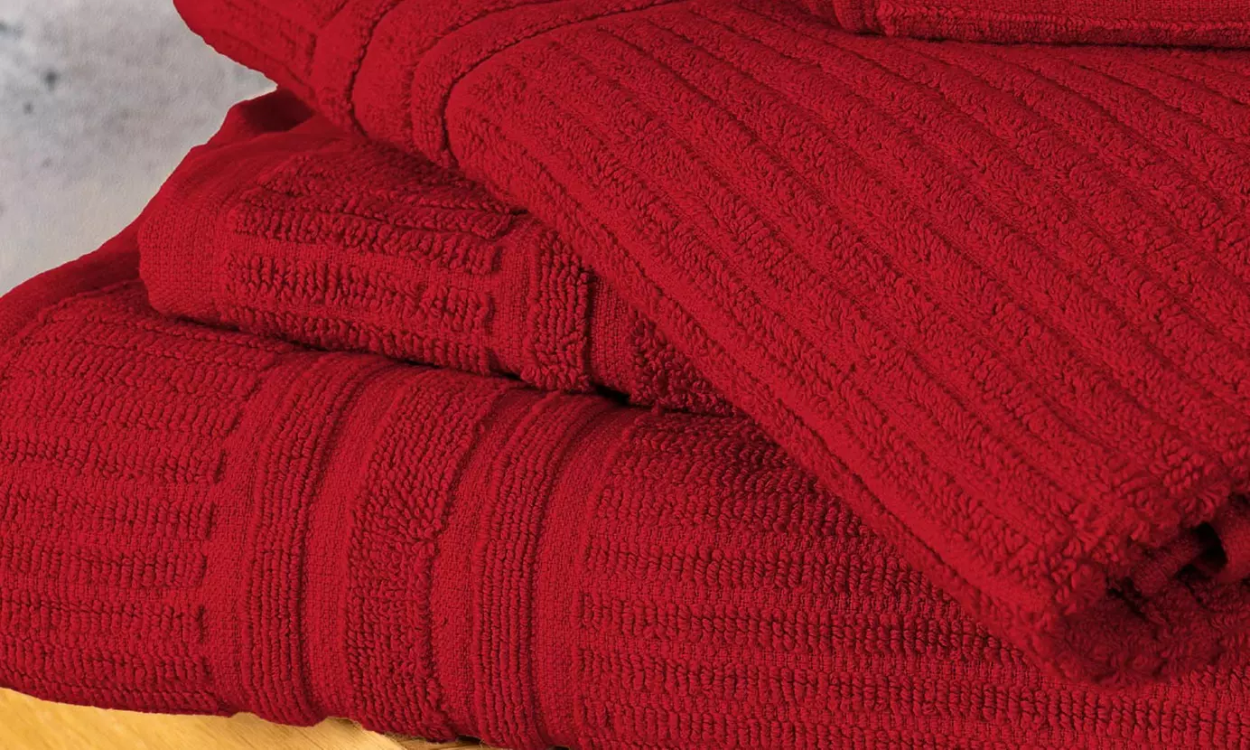 Juego de 5 toallas de 100 % algodón ultrasuave en color liso