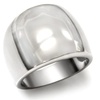 Image 2: Womens High Polished Stainless Steel Classic Tapered Band Fashion Ring