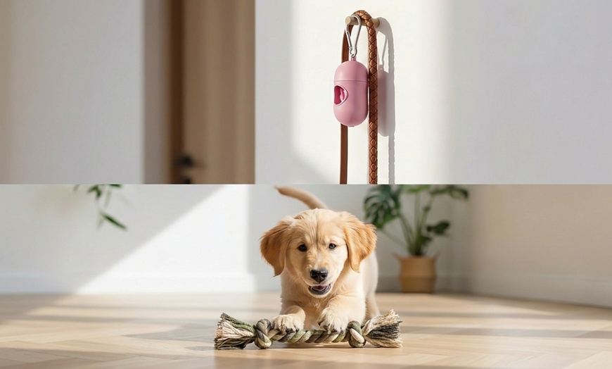 Image 4: Kit completo de accesorios para perros con cama, cuencos y juguete