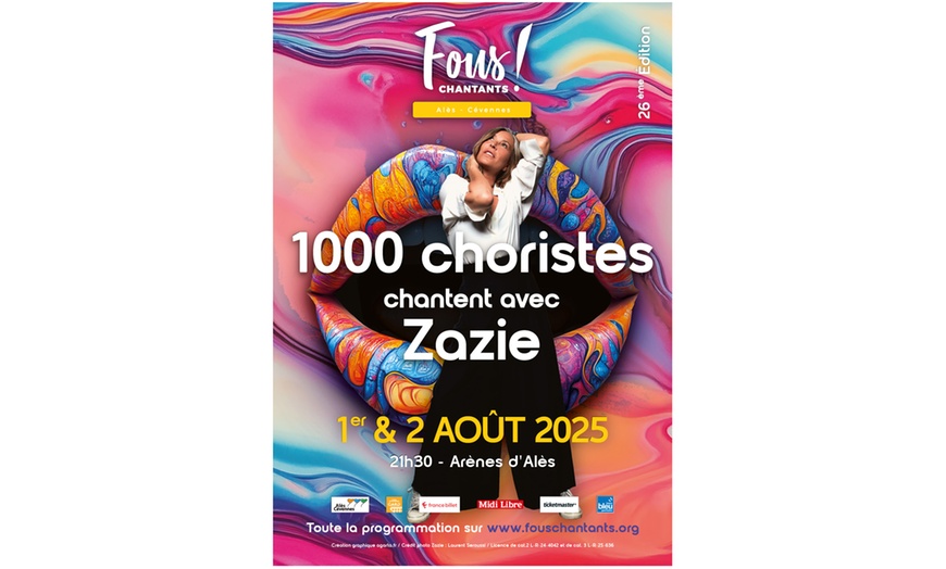 Image 1: "Les fous chantants invitent Zazie" aux Fous Chantants d'Ales