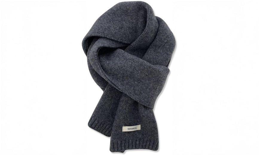 Image 9: Unisex-Strickschal aus Wolle