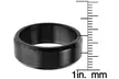 Men's Black Plated Stainless Steel Satin and High Polished Ring - Second Medium