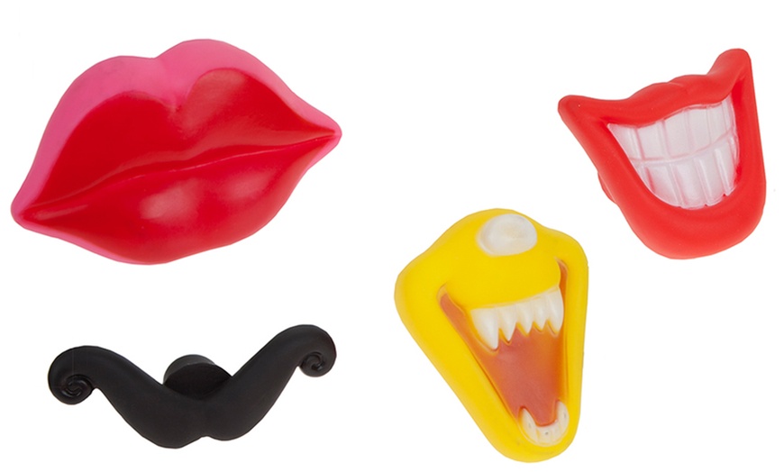 Image 2: Squeaky Mouth-Shaped Dog Toys