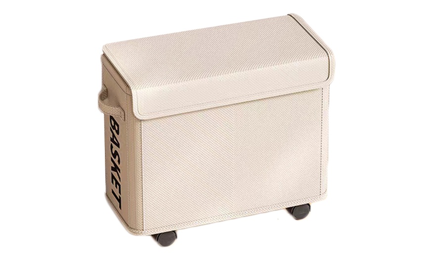 Image 5: Under Desk Rolling Cart with Lid