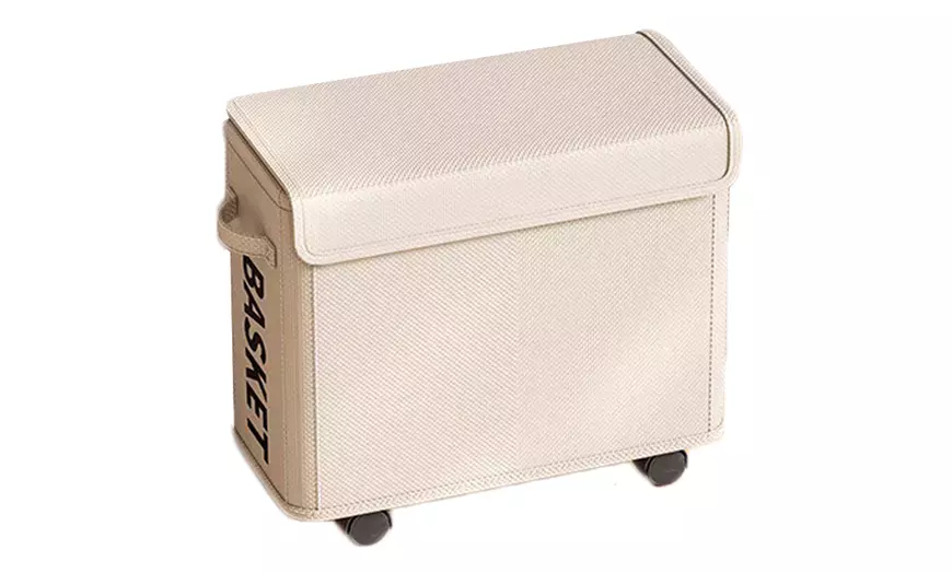 Image 5: Under Desk Rolling Cart with Lid