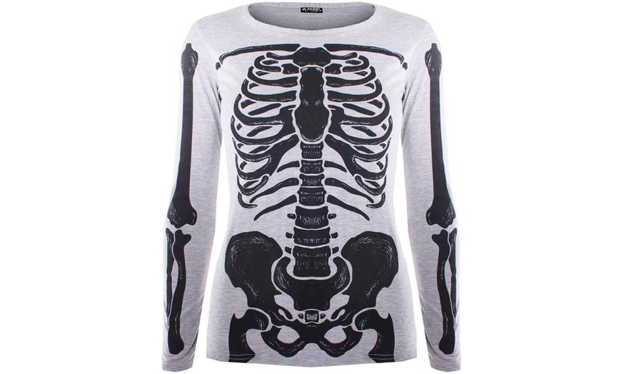 Image 3: Women's Skeleton Long-Sleeve Shirt