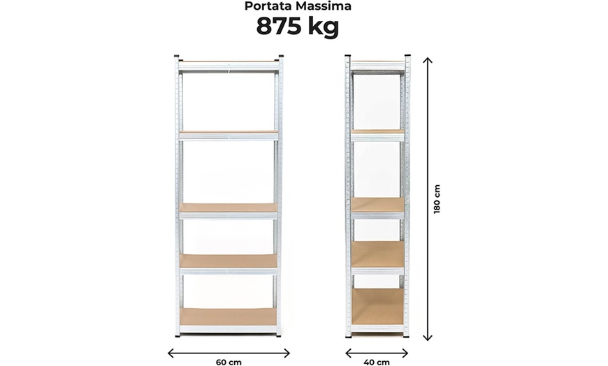 Image 9: Set di 2 scaffali in metallo