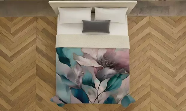 Italiaanse lichte sprei met 3D-print voor tweepersoonsbed