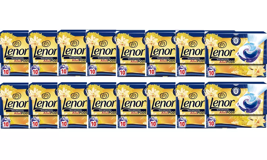 Image 4: 40, 80 of 160 Lenor All-In-One Pods met vanille-geur