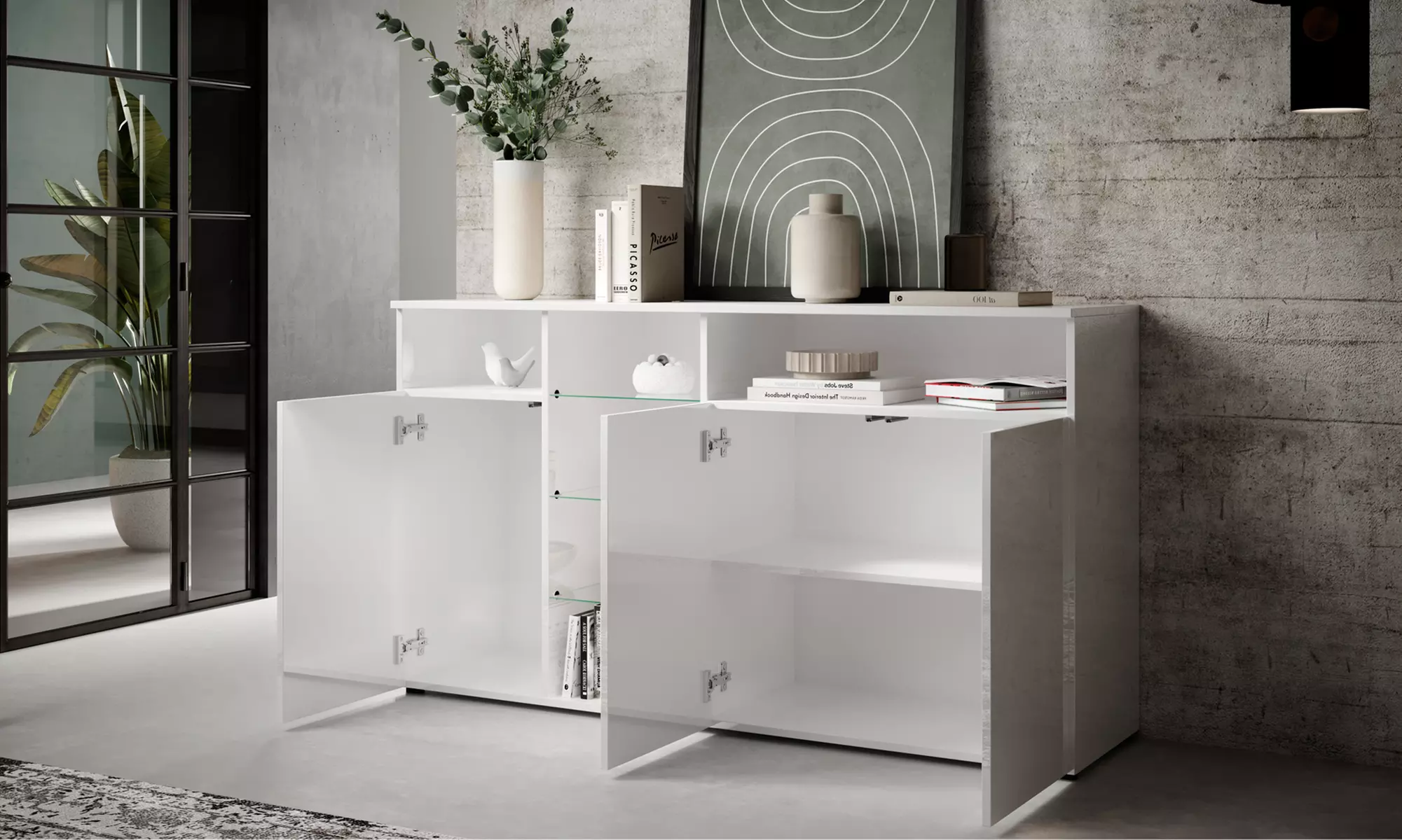 Buffet "Clark" avec éclairage LED