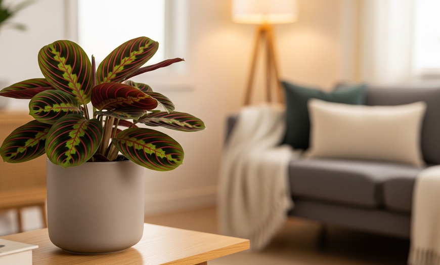 Image 2: Stunning Foliage: Adorn Your Space with a Maranta Red Prayer Plant from House Plant Shop with Free Shipping Up to 15% Off