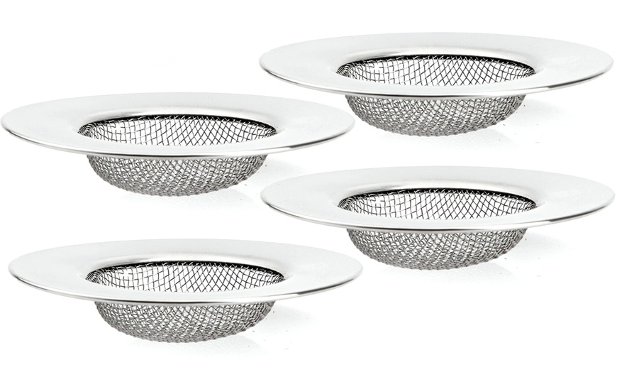 Image 7: One, Two or Four Mesh Sink Strainers