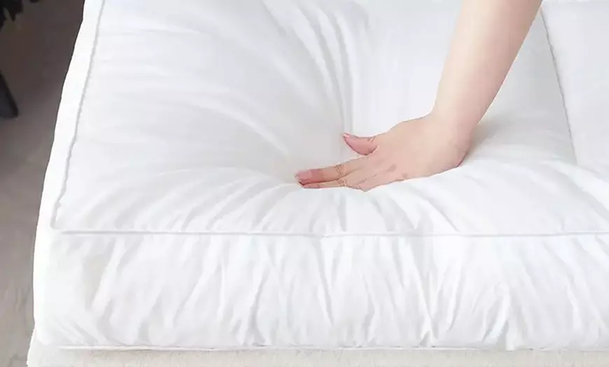 Image 6: Surmatelas double technologie à mémoire de forme et microfibre, Sampur