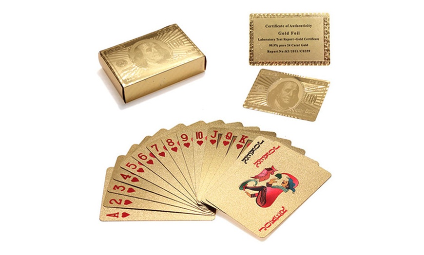 Image 14: Set of 54 Gold-Plated Cards