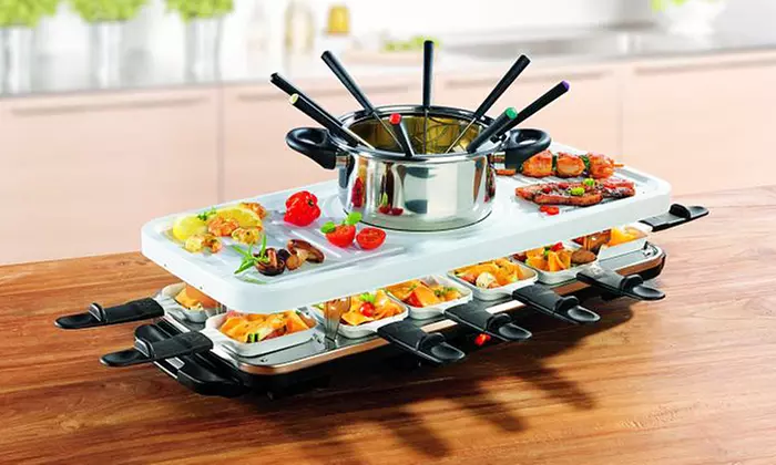 gourmetmaxx Raclette- und Fondue-Set mit Keramikbeschichtung (50% sparen) - Primary Image