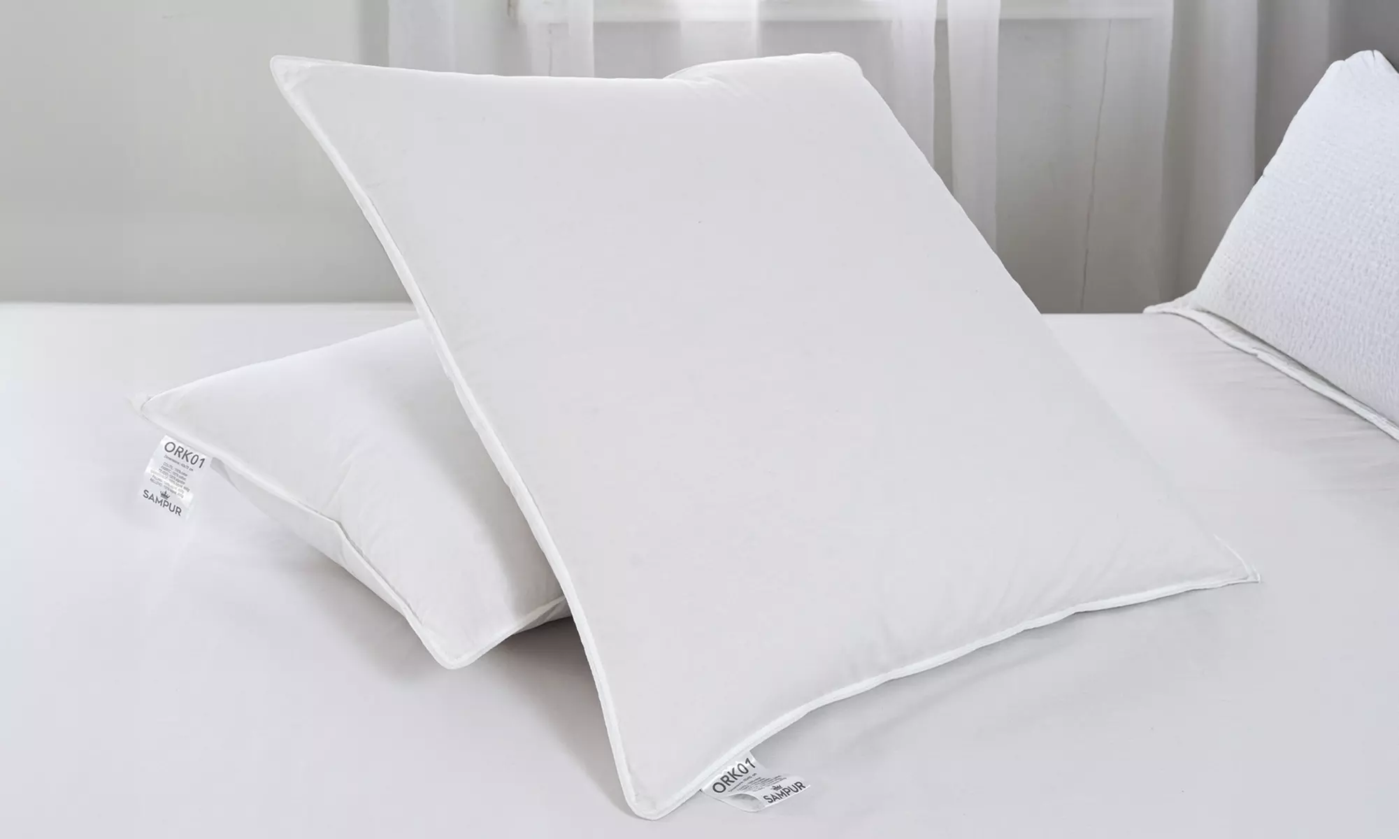 1x, 2x oder 4x Sampur Kopfkissen aus 100% natürlicher Bio-Kapokfaser