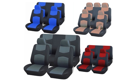 Set coprisedili universali per auto con coprivolante e copricintura disponibile in 4 colori