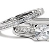 Image 2: 2.10 Ct Princess Cubic Zirconia Sterling Silver 925 Wedding Ring Set