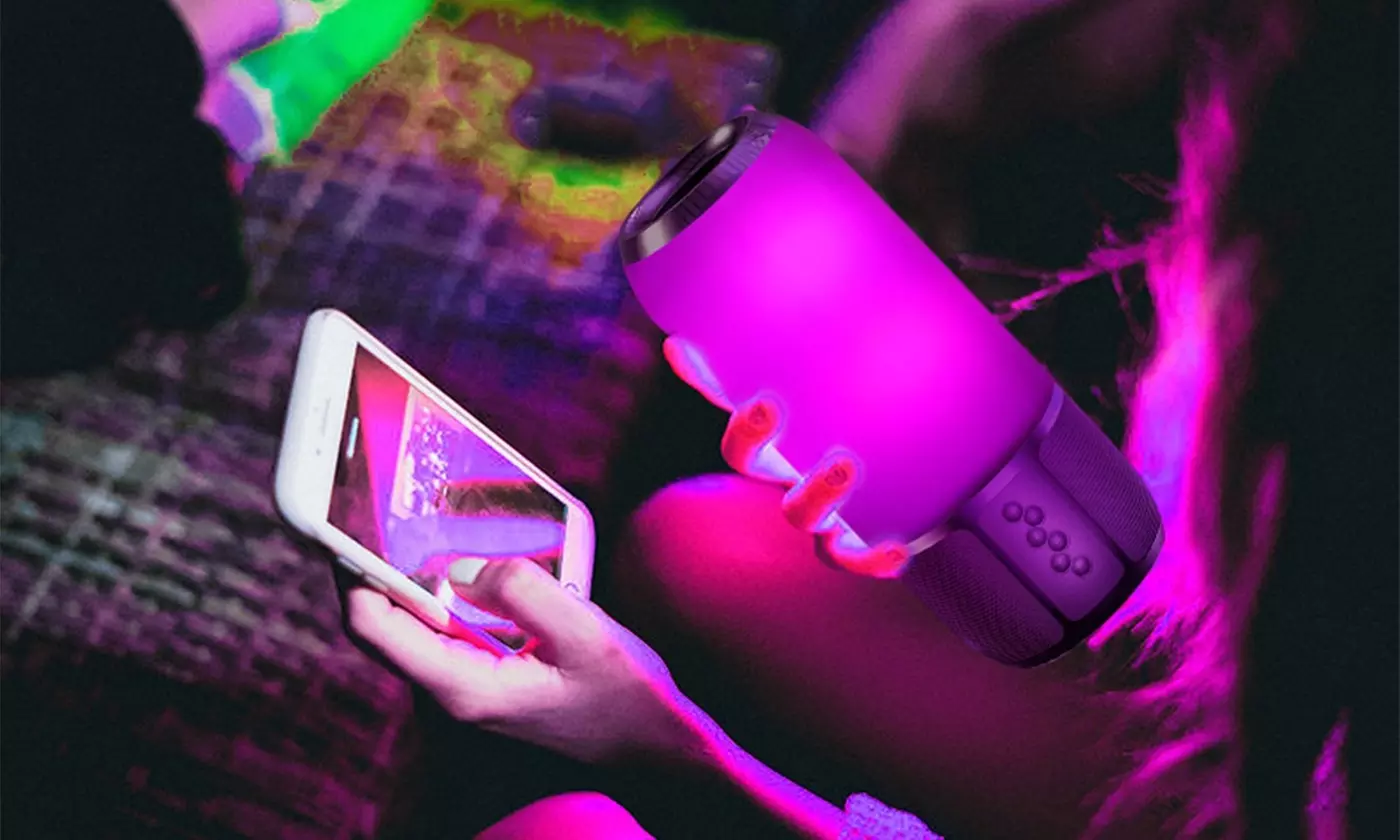 iMounTEK Portable Wireless Bluetooth Speaker with 6 Color-Changing Lights