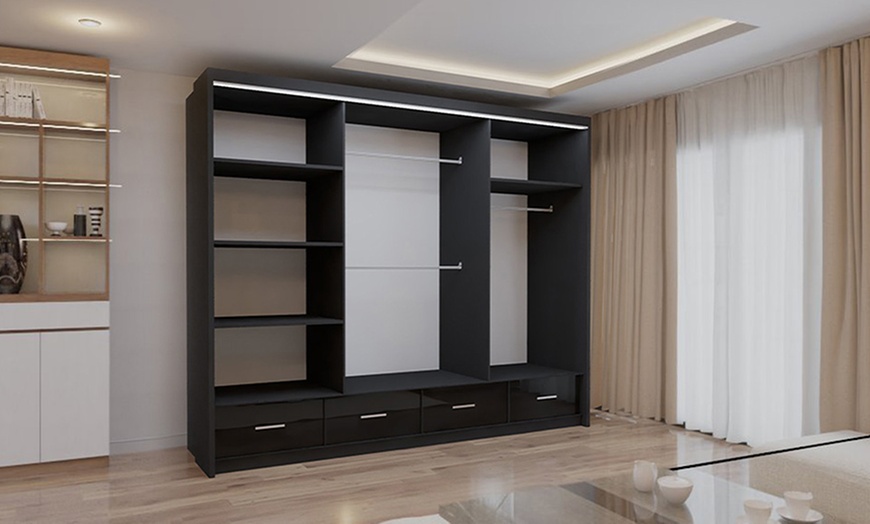 Image 9: Sycylia Sliding Mirror Door Wardrobe