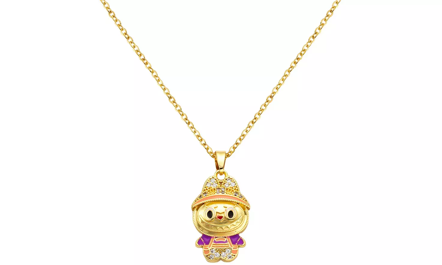 BTS x Labubu Bejeweled Pendant Necklace