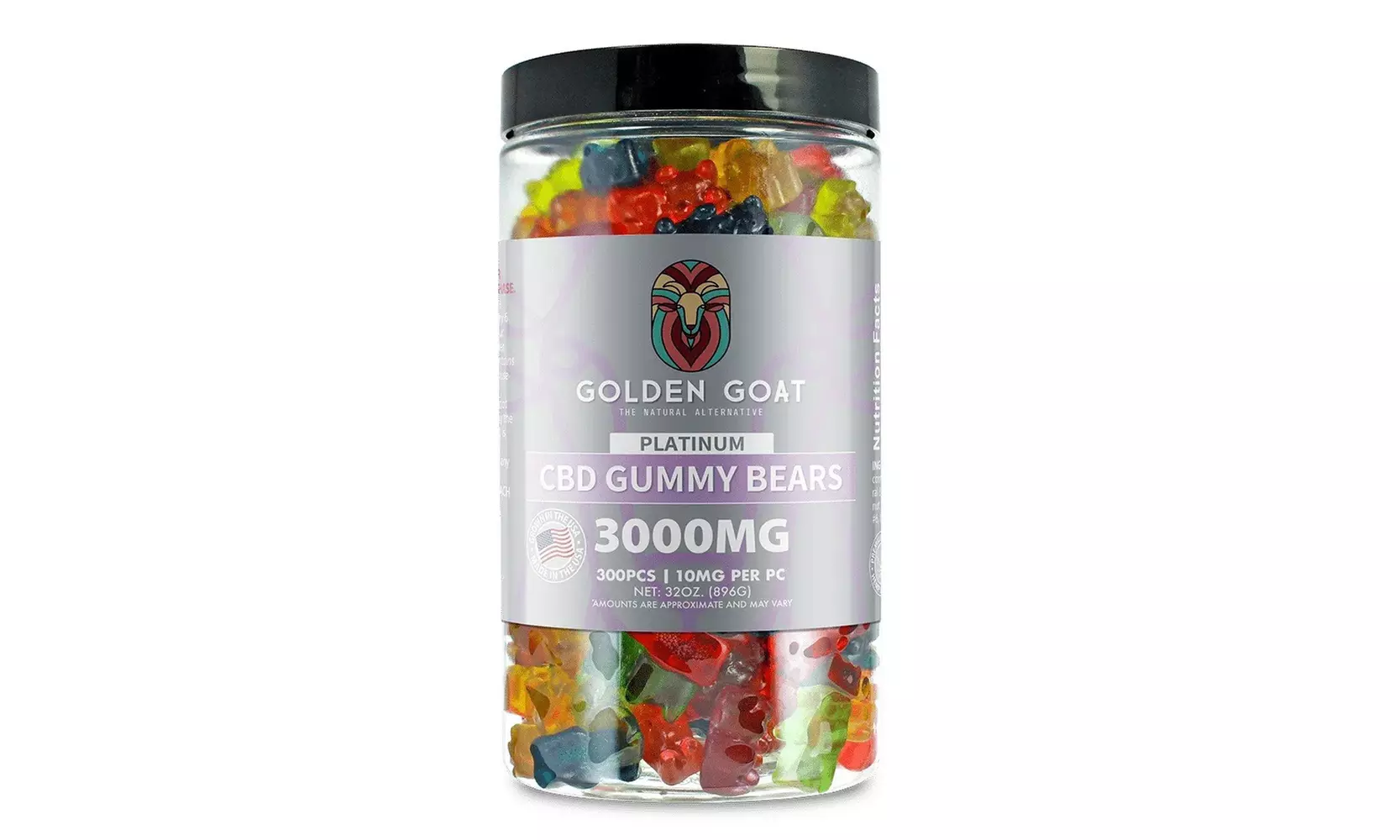 3000MG - 12,000MG Premium Grade CBD Infused Gummies by Golden Goat