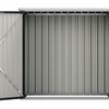 Image 3: Lockable Metal Storage Shed with Sloped Roof Design