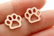 Stainless Steel Paw Print Fashion Stud Earrings - Multiple Options - Second Medium