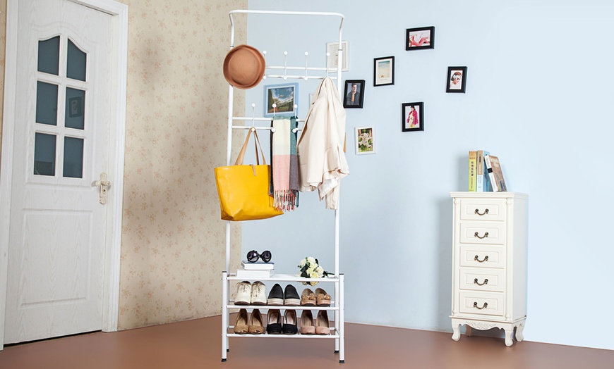 Image 9: Multifunctional Shoe/Coat Rack