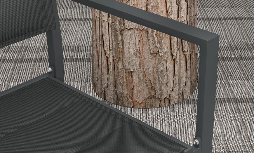 Image 7: Two Garden Dining Chairs in Black, Grey or Beige