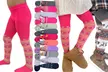 ToBeInStyle Pack of Six Kids' Classic Pull-On Assorted Warm Winter Tights - Second Medium