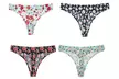No Show Breathable Seamless Women Thongs Underwear Set(4 Pack) - Second Medium