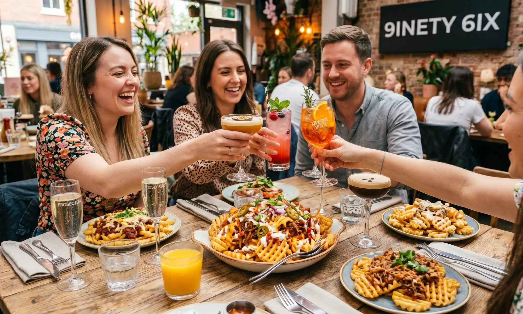 Bottomless Brunch with Loaded Fries and Drinks Options for Two or Four