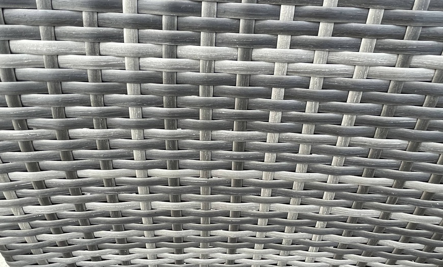 Image 4: Fimous Polyrattan-Gartenmöbel-Set mit rundem Tisch